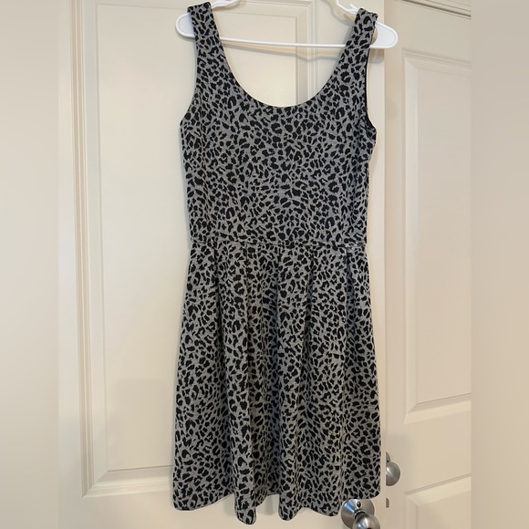 Leopard Print Knee Length Dress